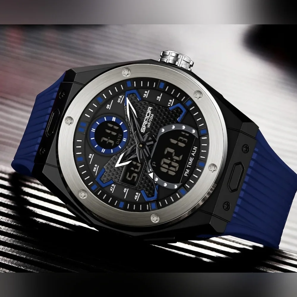 Men's Waterproof Tactical Stainless Steel Watch 5 ATM